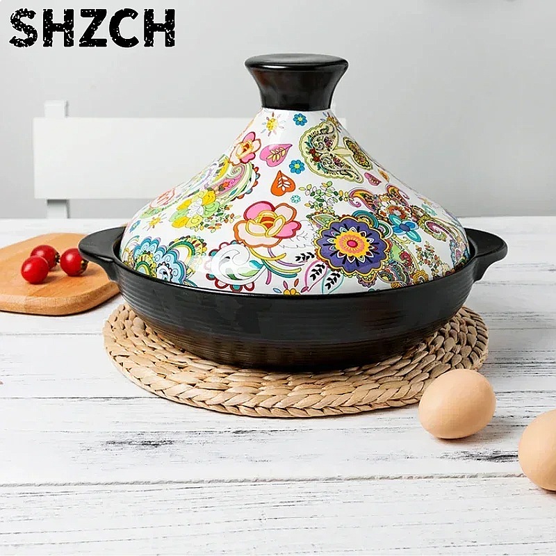 Tagine Clay Pot - قدر طهي سيراميك سعة 2 لتر،