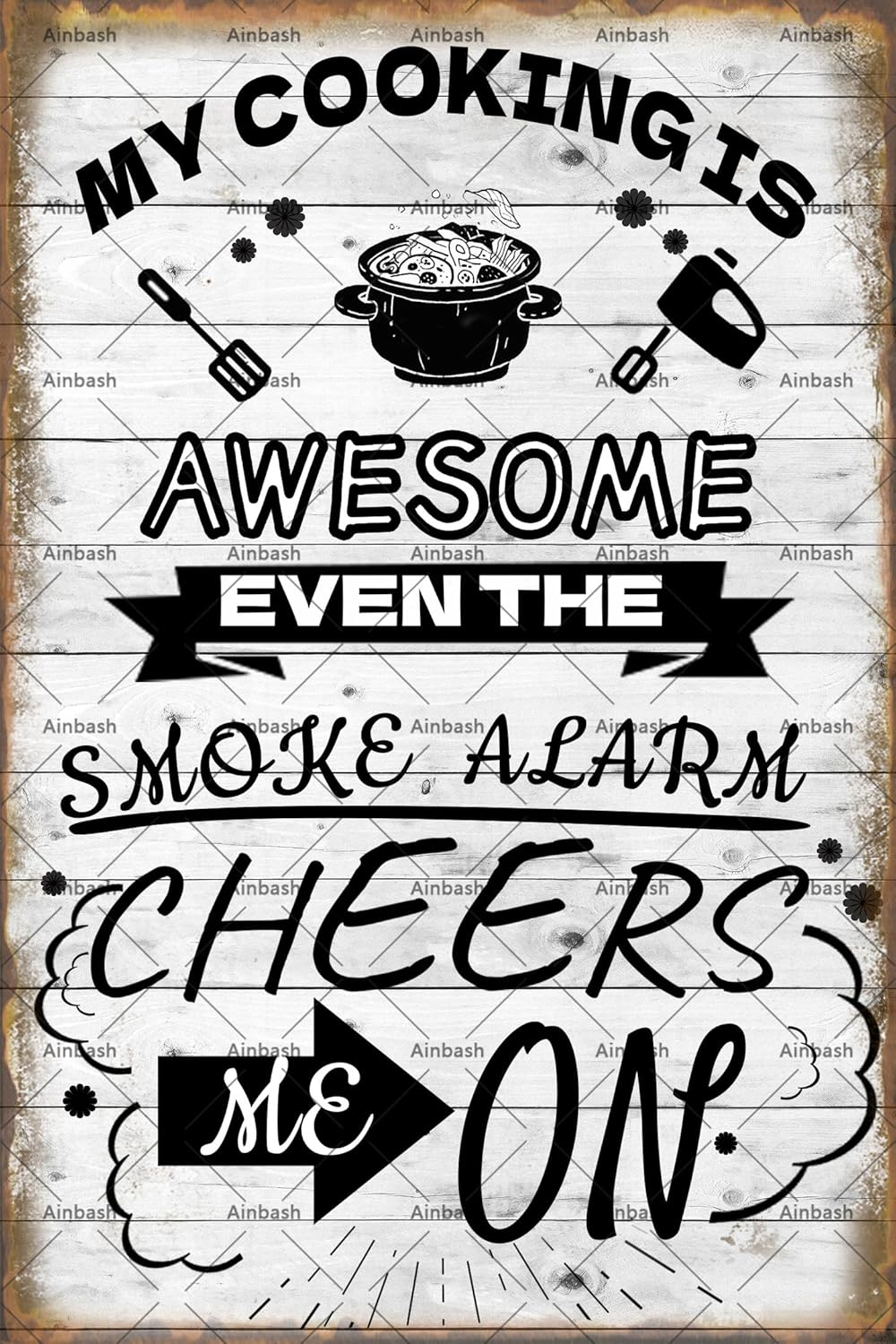 Home Cooking Quotes Sayings - لافتة معدنية مضحكة بعبارة 