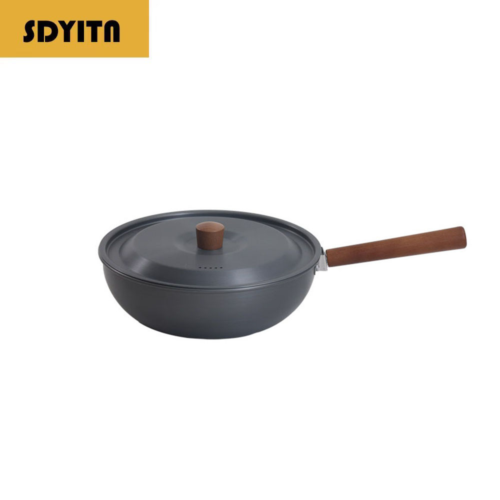 Home Cooking In Chinese - مقلاة ووك خارجية من سبائك الألومنيوم