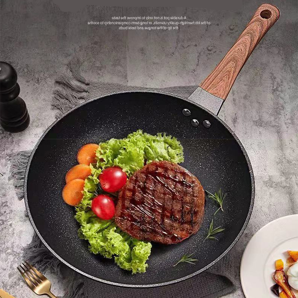 مقلاة ووك غير لاصقة 32 سم، مقل - مراجعة Home Cooking Steak وسعره
