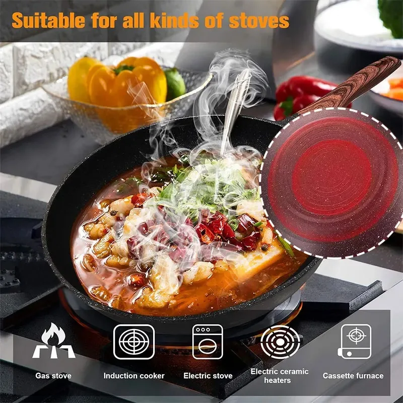 مقلاة ووك غير لاصقة 32 سم، مقل - مراجعة Home Cooking Steak وسعره