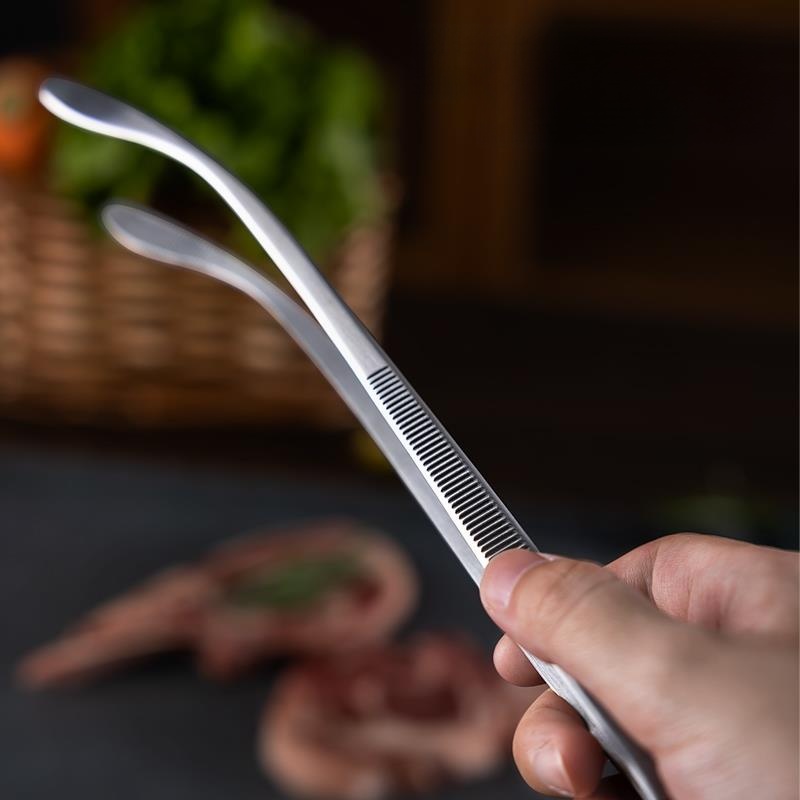 ملقط طعام طويل من الفولاذ المق - مراجعة Home Cooking Steak وسعره