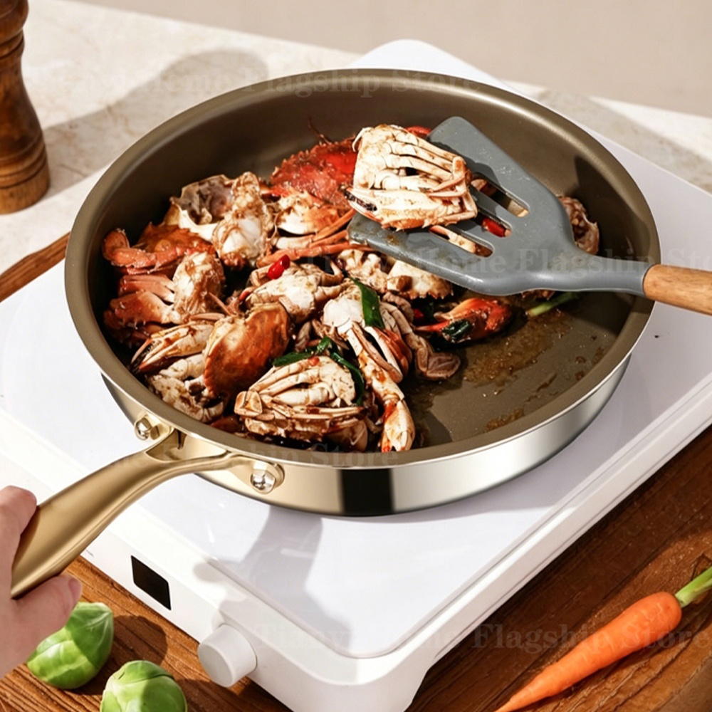 مقلاة من التيتانيوم والفولاذ ا - مراجعة Home Cooking Steak وسعره