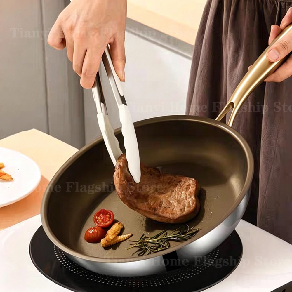 مقلاة من التيتانيوم والفولاذ ا - مراجعة Home Cooking Steak وسعره
