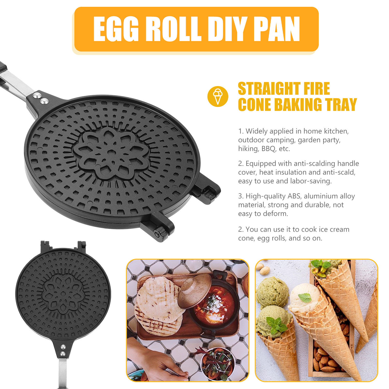 قالب آيس كريم غير لاصق، صينية  - مراجعة Home Cooking Egg Roll وسعره