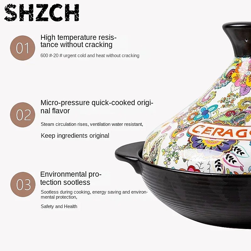 قدر طهي سيراميك سعة 2 لتر، وعا - مراجعة Tagine Clay Pot وسعره